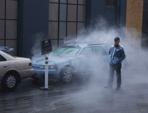 Cloud Car installation by Andrea Polli Cloud Car